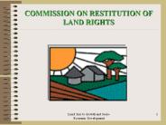 COMMISSION ON RESTITUTION OF LAND RIGHTS