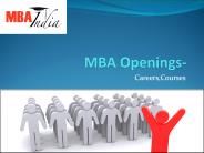 MBA Openings-Careers,Courses