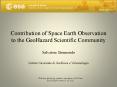 Contribution of Space Earth Observation to the GeoHazard Scientific Community PowerPoint PPT Presentation