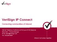 VeriSign IP Connect  Connecting communities of interest