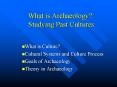 What is Archaeology?: Studying Past Cultures PowerPoint PPT Presentation