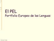 El PEL Portfolio Europeo de las Lenguas