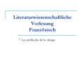 Literaturwissenschaftliche Vorlesung Franz PowerPoint PPT Presentation