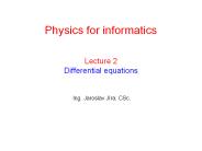 Lecture 2 Differential equations