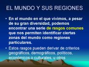 EL MUNDO Y SUS REGIONES