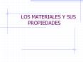 LOS MATERIALES Y SUS PROPIEDADES PowerPoint PPT Presentation