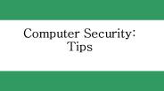 Computer security tips