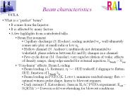 Beam characteristics