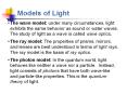 Models of Light PowerPoint PPT Presentation