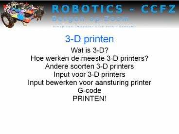 3-D printen