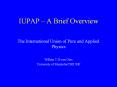 IUPAP  PowerPoint PPT Presentation
