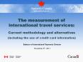 The measurement of international travel services: PowerPoint PPT Presentation