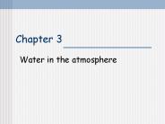 Water in the atmosphere