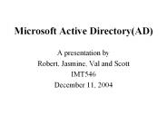 Microsoft Active Directory(AD)