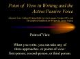 Point of View in Writing and the Active/Passive Voice Adopted from College Writing Skills by John Langan, Purdue OWL, and The Bedford Handbook for Writers by Diana Hacker PowerPoint PPT Presentation