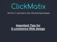 Important Tips For E-Commerce Web Design