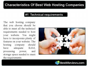 Characteristics Of Best Web Hosting Companies
