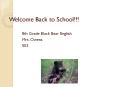 Welcome Back to School!!! PowerPoint PPT Presentation