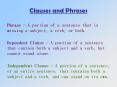 Clauses and Phrases PowerPoint PPT Presentation