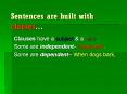 Sentences are built with clauses PowerPoint PPT Presentation