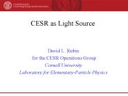 CESR as Light Source