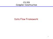 CS 201 Compiler Construction