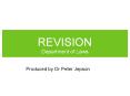 REVISION PowerPoint PPT Presentation