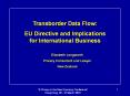 Transborder Data Flow: PowerPoint PPT Presentation