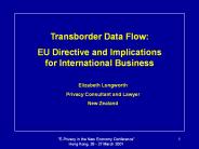 Transborder Data Flow: