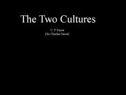 The Two Cultures