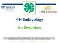 4-H Embryology PowerPoint PPT Presentation