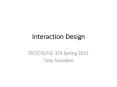Interaction Design PowerPoint PPT Presentation
