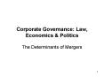Corporate Governance: Law, Economics PowerPoint PPT Presentation
