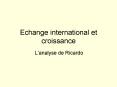 Echange international et croissance PowerPoint PPT Presentation