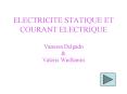 ELECTRICITE STATIQUE ET COURANT ELECTRIQUE Vanessa Delgado PowerPoint PPT Presentation