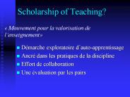 Scholarship of Teaching?