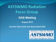 ASTSWMO Radiation Focus Group