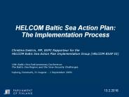 HELCOM Baltic Sea Action Plan: The Implementation Process