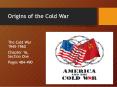 Origins of the Cold War PowerPoint PPT Presentation