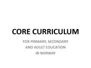 CORE CURRICULUM