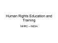 Human Rights Education and Training PowerPoint PPT Presentation