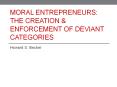 Moral Entrepreneurs: The Creation PowerPoint PPT Presentation