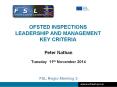 OFSTED INSPECTIONS LEADERSHIP AND MANAGEMENT KEY CRITERIA PowerPoint PPT Presentation