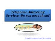 Telephone Answering Services- Do you need them?