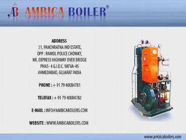 Gas Fired Steam boiler, Pressure Vessels