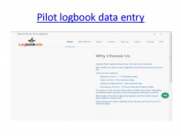 pilot logbook data entry