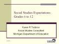 Social Studies Expectations Grades 6 to 12 PowerPoint PPT Presentation