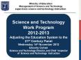 Science and Technology Work Program PowerPoint PPT Presentation