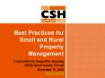 Best Practices for Small and Rural Property Management PowerPoint PPT Presentation