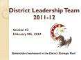District Leadership Team 2011-12 PowerPoint PPT Presentation